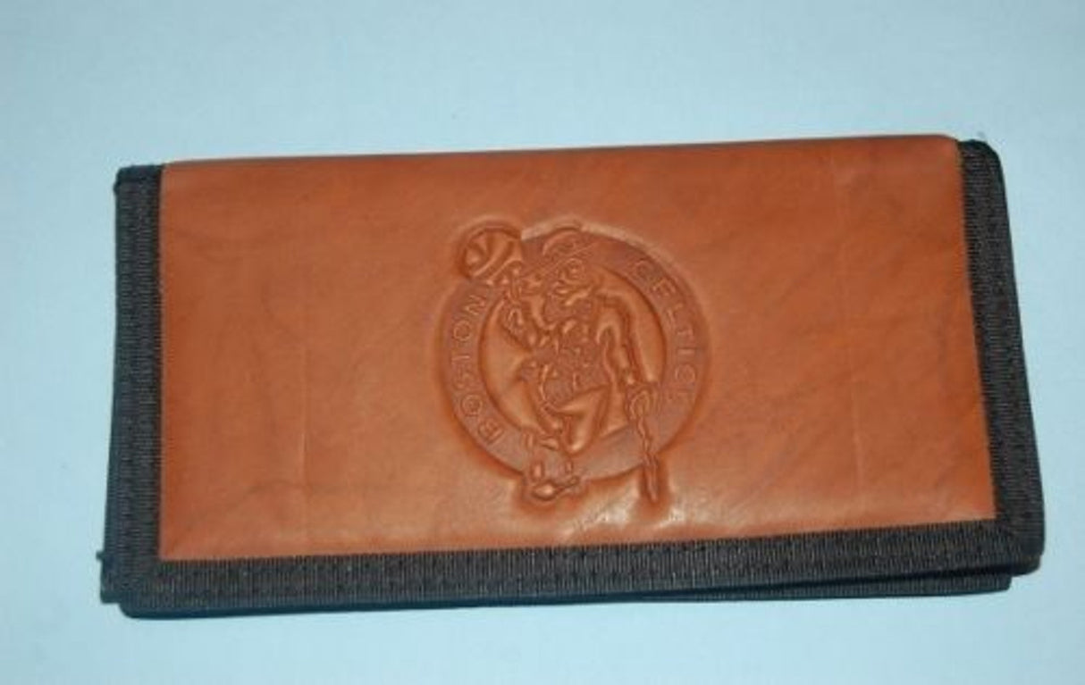 Rico Industries Boston Celtics Leather/Nylon Embossed Checkbook Cover Fan Gear NBA Boston Celtics