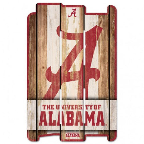 Wincraft Alabama Crimson Tide Fence Style Wood Sign 11x17 Fan Gear NCAA Alabama Crimson Tide
