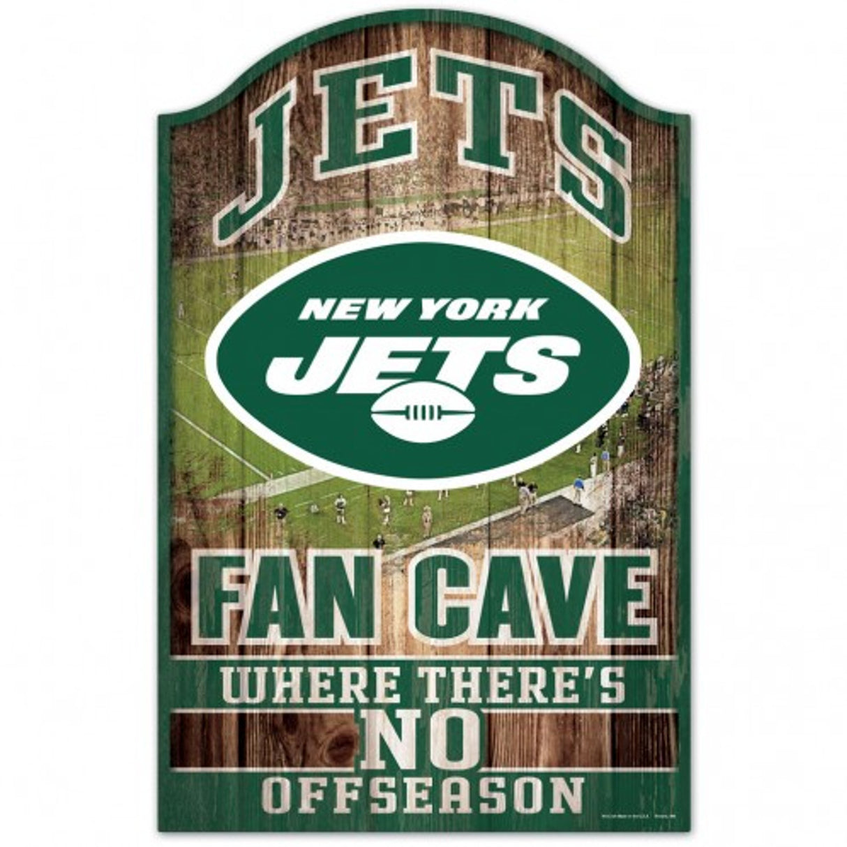 Wincraft New York Jets Fan Cave Design Wood Sign 11x17 Fan Gear NFL New York Jets