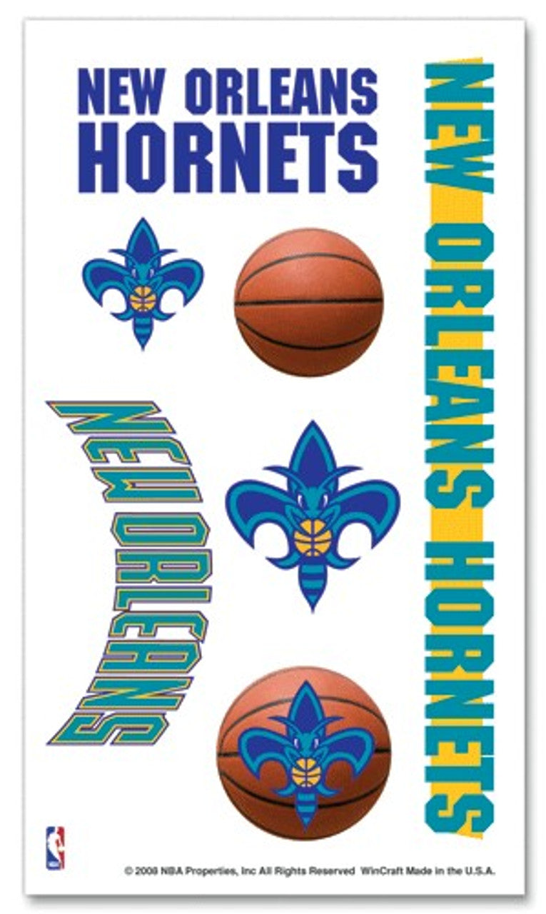 Wincraft New Orleans Hornets Temporary Tattoos Fan Gear NBA New Orleans Pelicans