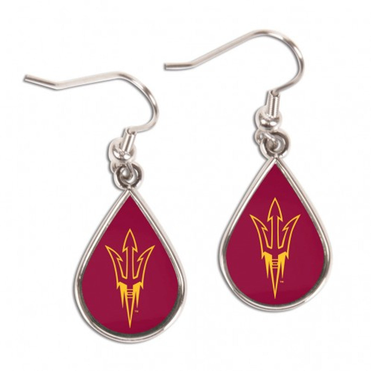 Wincraft Arizona State Sun Devils Tear Drop Style Earrings Fan Gear NCAA Arizona State Sun Devils