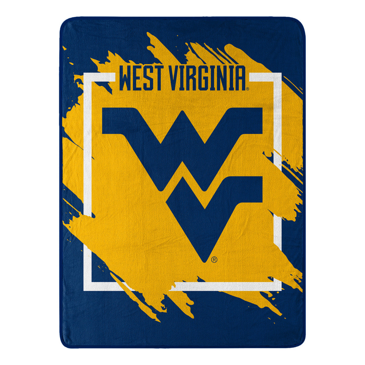 Northwest Company West Virginia Mountaineers Micro Raschel Dimensional Design Blanket 46x60 Fan Gear NCAA West Virginia Mountaineers