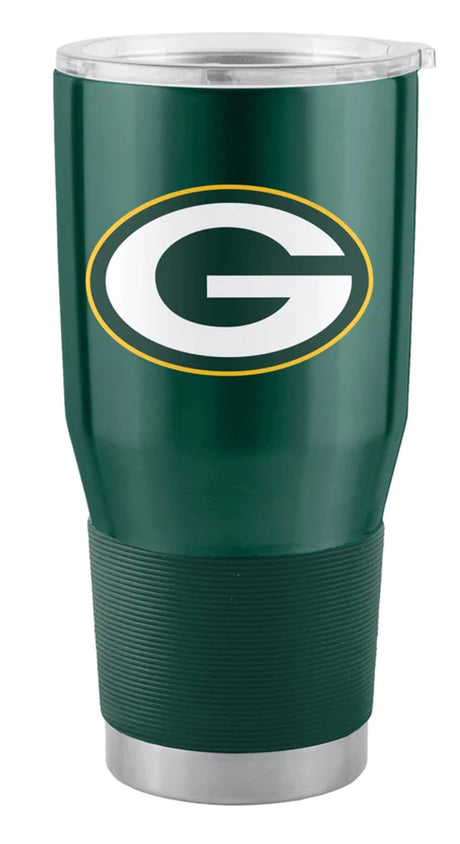 Logo Brands Green Bay Packers 30oz Stainless Steel Travel Tumbler Fan Gear NFL Green Bay Packers