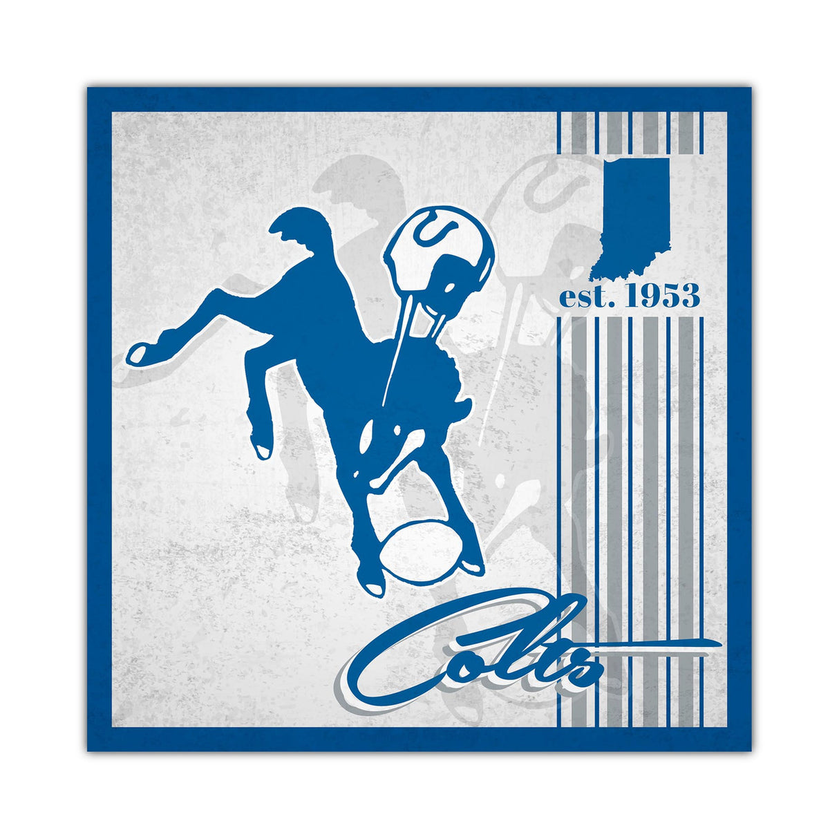 Fan Creations Indianapolis Colts Album Design Wood Sign 10x10 Fan Gear NFL Indianapolis Colts