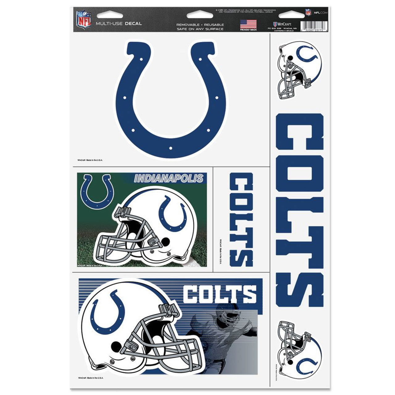 Wincraft Indianapolis Colts Ultra Decal 11x17 Fan Gear NFL Indianapolis Colts