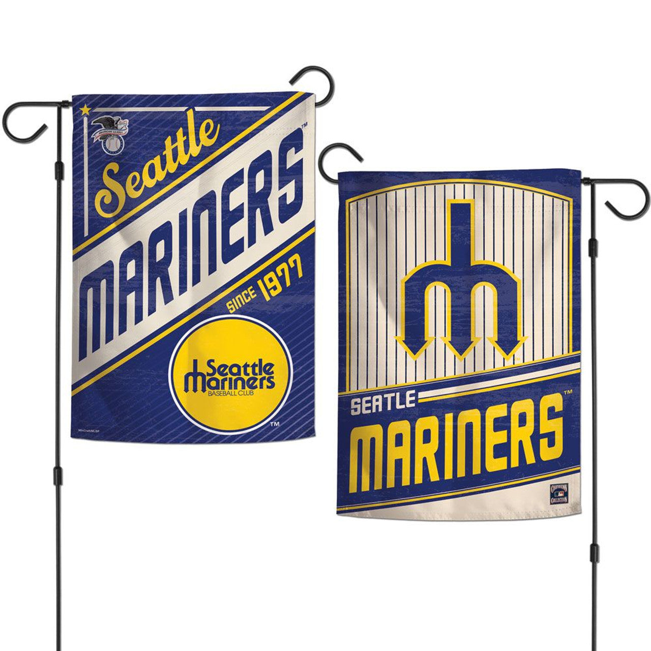 Wincraft Seattle Mariners 2 Sided Garden Style Flag 12x18 Fan Gear MLB Seattle Mariners
