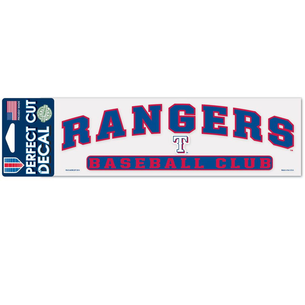 Wincraft Texas Rangers Color Perfect Cut Decal 3x10 Fan Gear MLB Texas Rangers