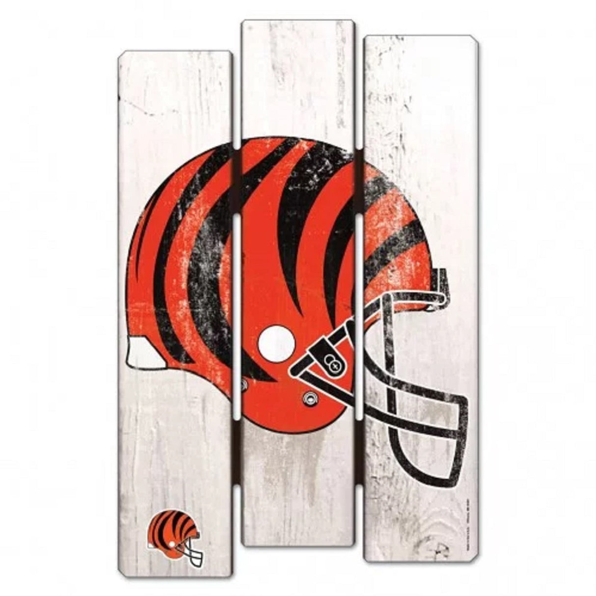 Wincraft Cincinnati Bengals Fence Style Wood Sign 11x17 - Special Order Fan Gear NFL Cincinnati Bengals