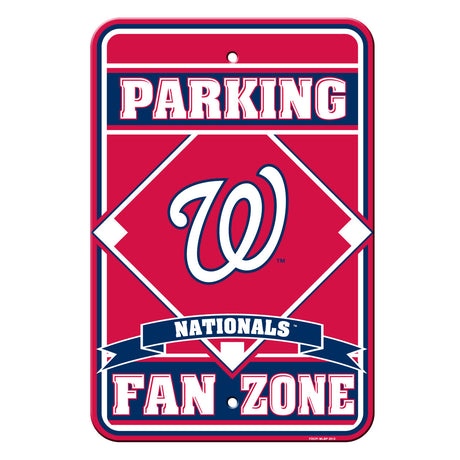 Fremont Die Washington Nationals Plastic Fan Zone Parking Style Sign 12x18 Fan Gear MLB Washington Nationals