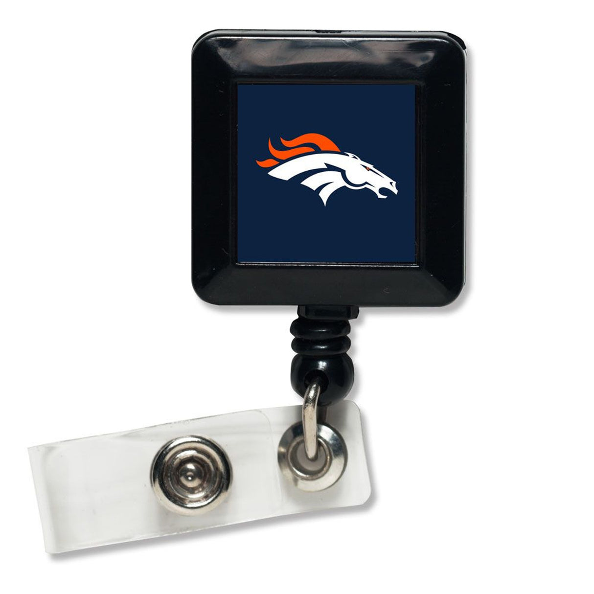 Wincraft Denver Broncos Retractable Square Badge Holder Fan Gear NFL Denver Broncos