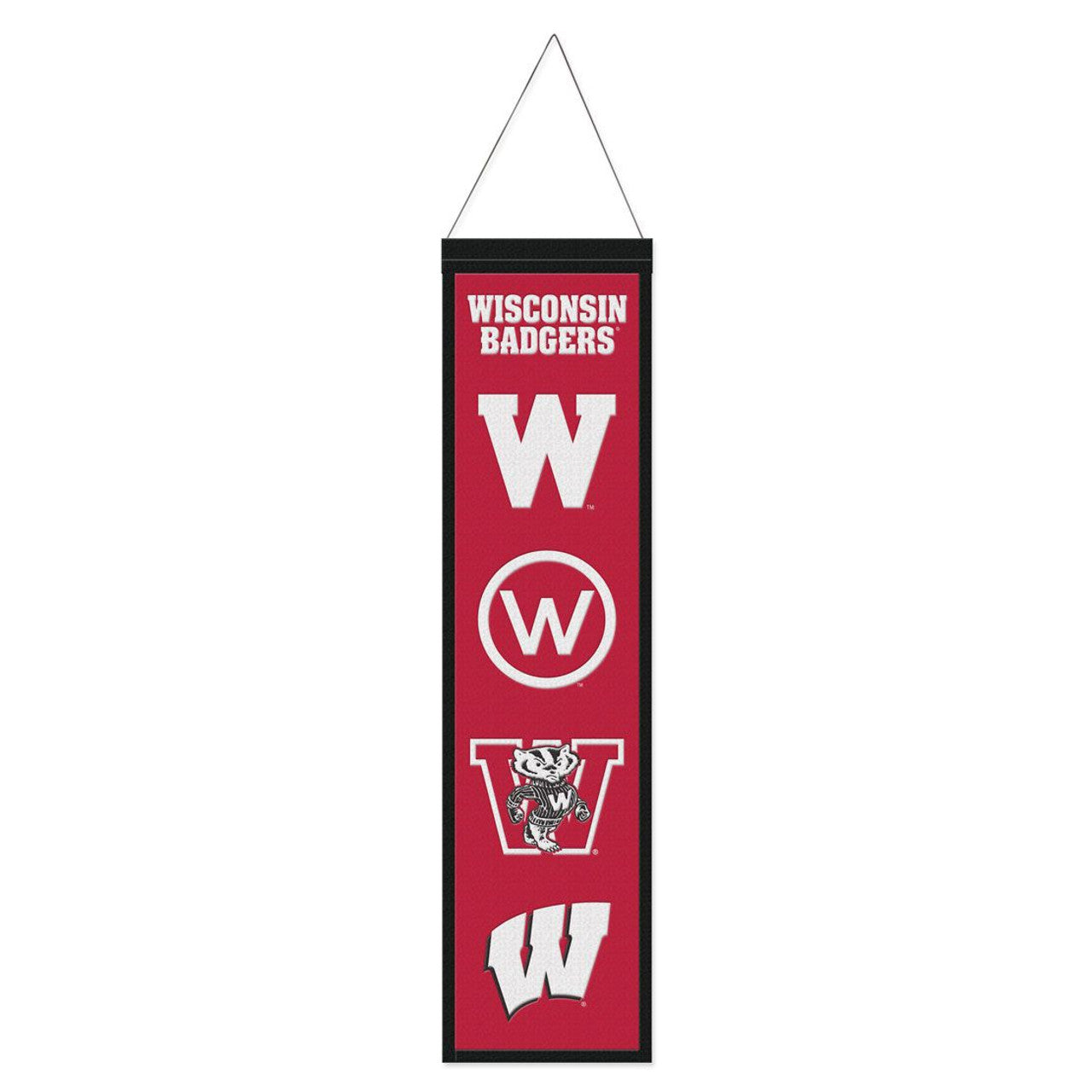 Wincraft Wisconsin Badgers Heritage Evolution Design Wool Banner 8x32 Fan Gear NCAA Wisconsin Badgers