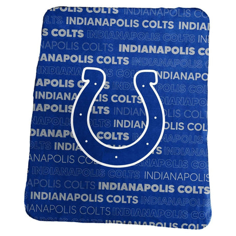 Logo Brands Indianapolis Colts Classic Fleece Blanket 50x60 Fan Gear NFL Indianapolis Colts