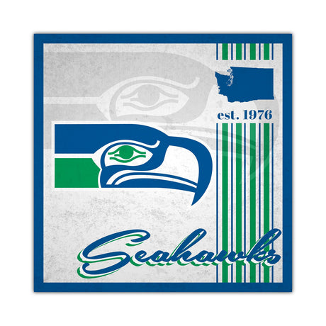 Fan Creations Seattle Seahawks Album Design Wood Sign 10x10 Fan Gear NFL Seattle Seahawks