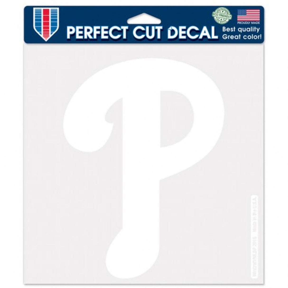 Wincraft Philadelphia Phillies White Perfect Cut Decal 8x8 - Special Order Fan Gear MLB Philadelphia Phillies