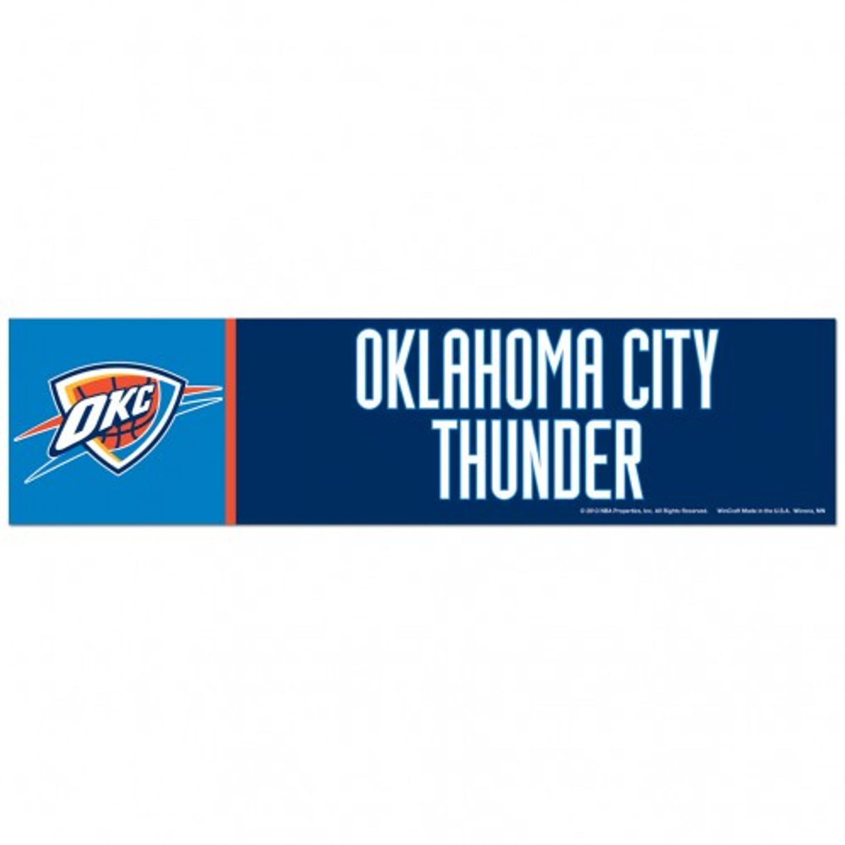 Wincraft Oklahoma City Thunder Bumper Strip Style Decal 3x12 - Special Order Fan Gear NBA Oklahoma City Thunder
