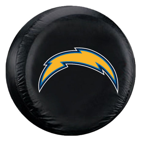 Fremont Die Los Angeles Chargers Black Standard Size Tire Cover Fan Gear NFL Los Angeles Chargers