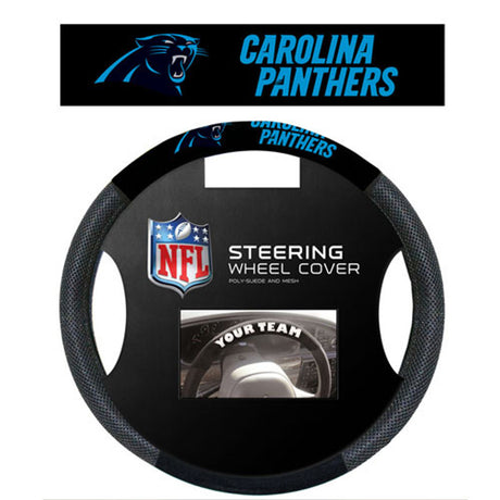 Fremont Die Carolina Panthers Mesh Steering Wheel Cover Fan Gear NFL Carolina Panthers