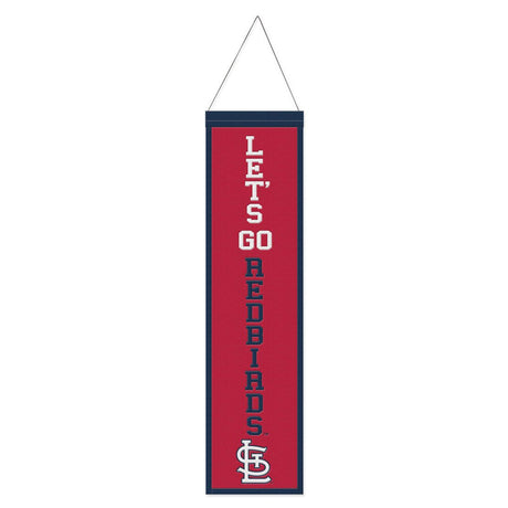Wincraft St. Louis Cardinal Heritage Slogan Designs Wool Banner 8x32 - Special Order Fan Gear MLB St. Louis Cardinals