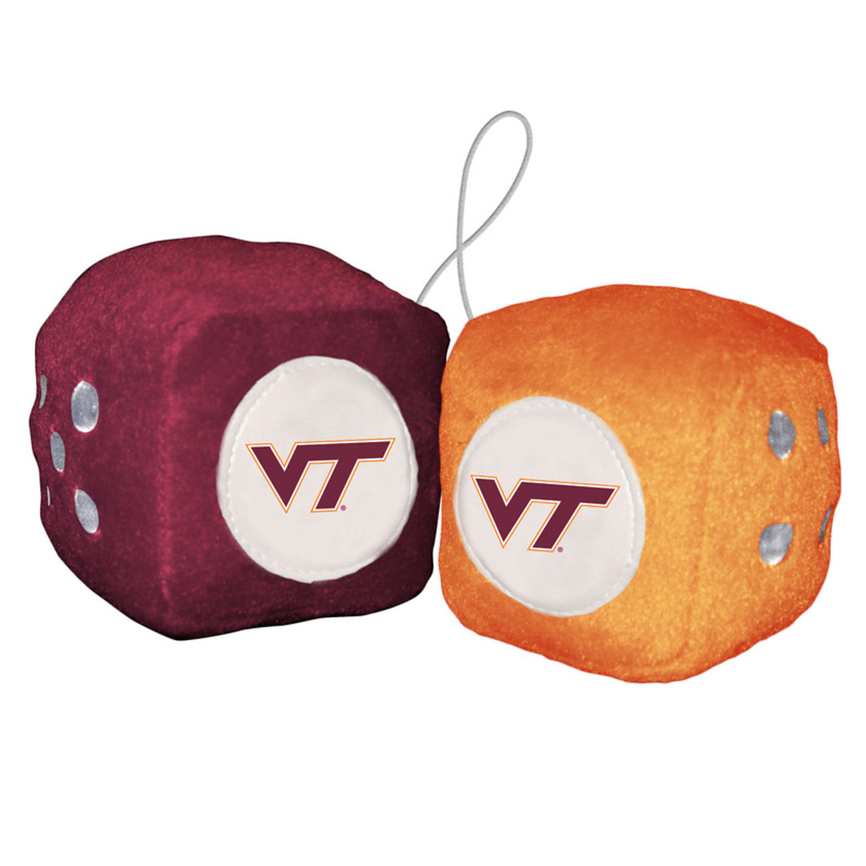 Fremont Die Virginia Tech Hokies Fuzzy Dice Fan Gear NCAA Virginia Tech Hokies