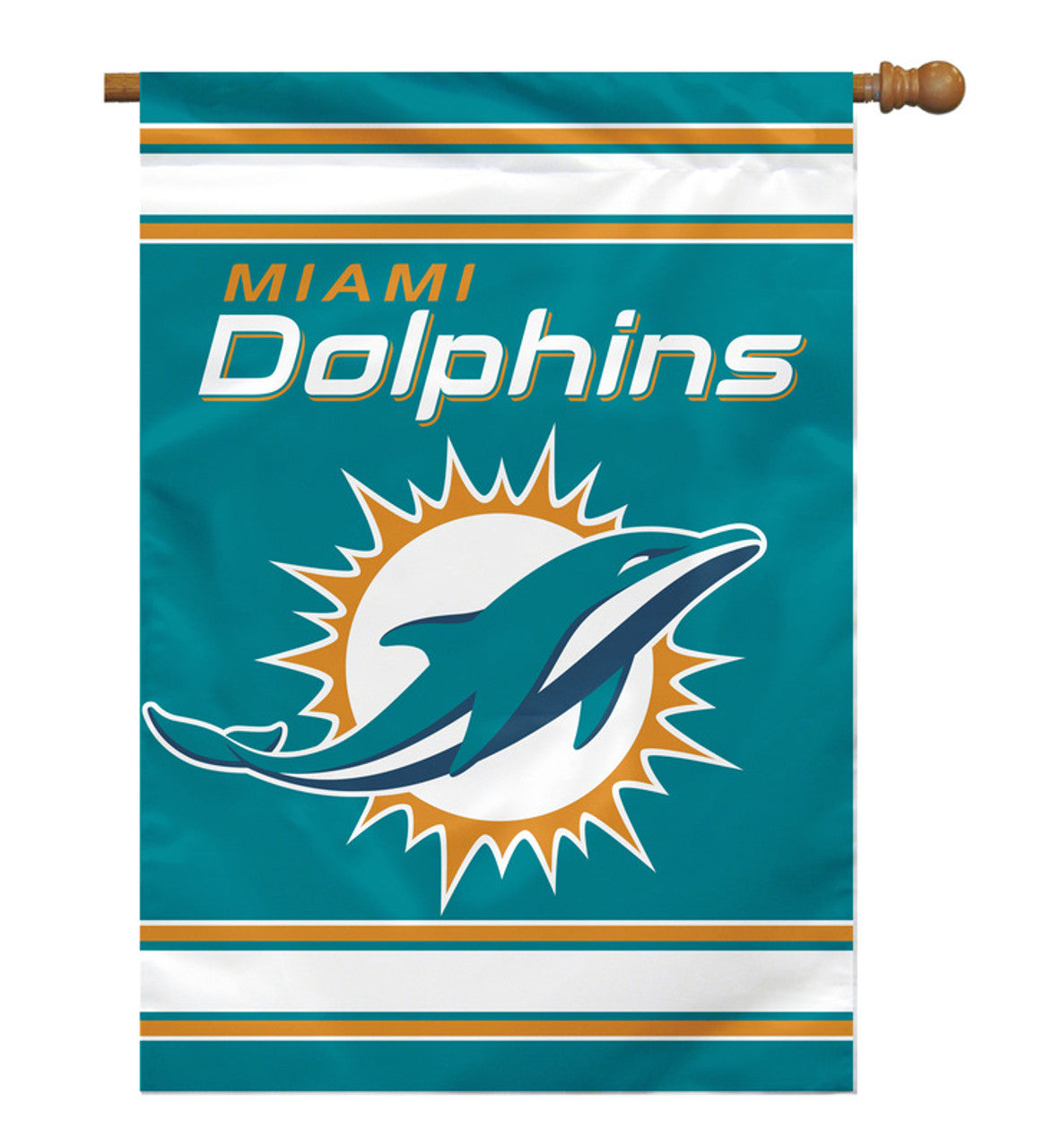 Fremont Die Miami Dolphins 2 Sided House Banner Style Flag 28x40 Fan Gear NFL Miami Dolphins