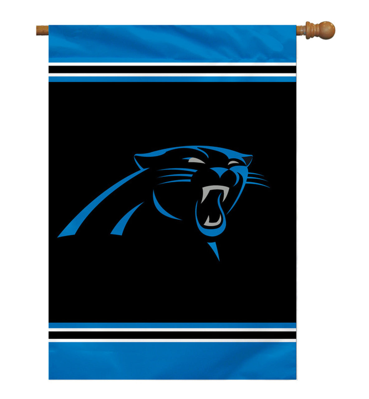 Fremont Die Carolina Panthers 1-Sided House Flag 28x40 Fan Gear NFL Carolina Panthers