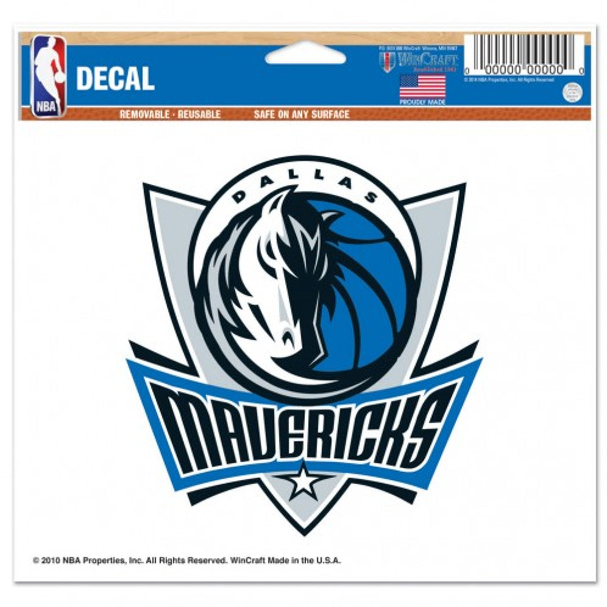Wincraft Dallas Mavericks Color Decal 5x6 Fan Gear NBA Dallas Mavericks