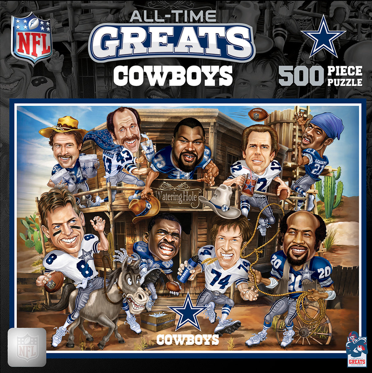 Masterpieces Puzzle Company Dallas Cowboys All-Time Greats 500 Piece Puzzle Fan Gear NFL Dallas Cowboys