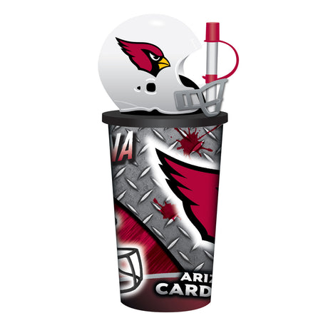 Mojo Licensing Arizona Cardinals 32oz Plastic Helmet Cup with Straw Fan Gear NFL Arizona Cardinals