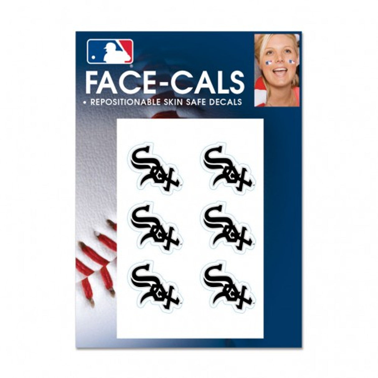 Wincraft Chicago White Sox Tattoo Face Cals Fan Gear MLB Chicago White Sox