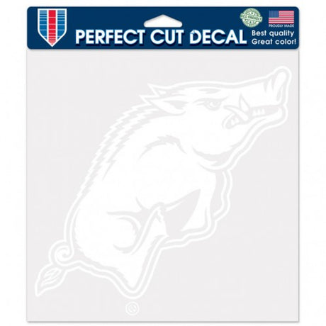 Wincraft Arkansas Razorbacks White Die-Cut Decal 8 x 8in Fan Gear NCAA Arkansas Razorbacks