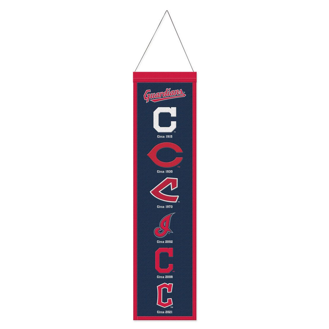 Wincraft Cleveland Guardians Heritage Evolution Design Wool Banner 8x32 Fan Gear MLB Cleveland Guardians