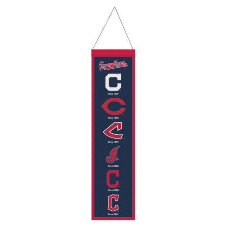 Wincraft Cleveland Guardians Heritage Evolution Design Wool Banner 8x32 Fan Gear MLB Cleveland Guardians