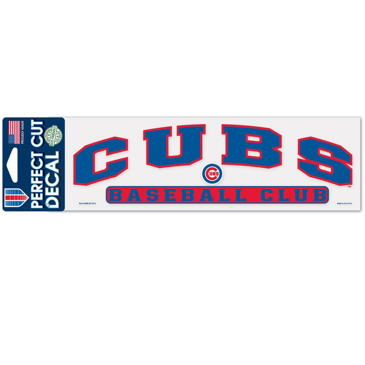 Wincraft Chicago Cubs Color Perfect Cut Decal 3x10 Fan Gear MLB Chicago Cubs