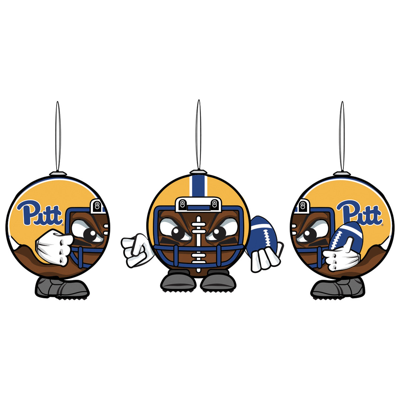 Evergreen Enterprises Pittsburgh Panthers Football Head Ornament Fan Gear NCAA Pittsburgh Panthers