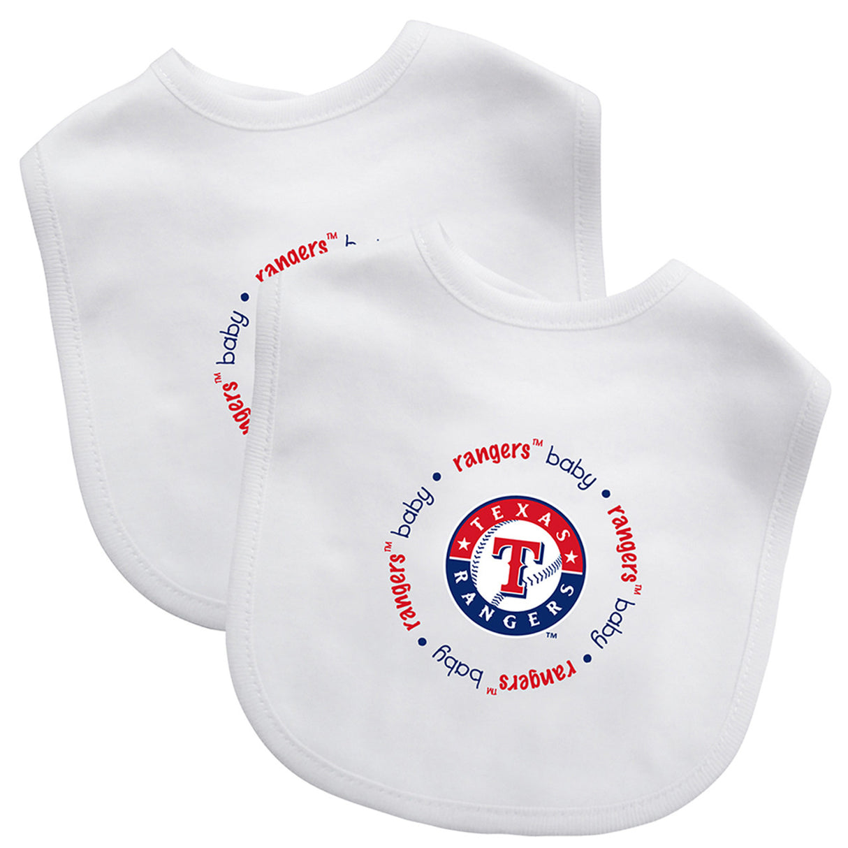 Masterpieces Puzzle Company Texas Rangers 2 Pack Baby Bib Fan Gear MLB Texas Rangers