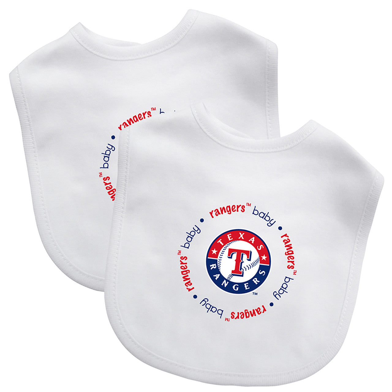 Masterpieces Puzzle Company Texas Rangers 2 Pack Baby Bib Fan Gear MLB Texas Rangers