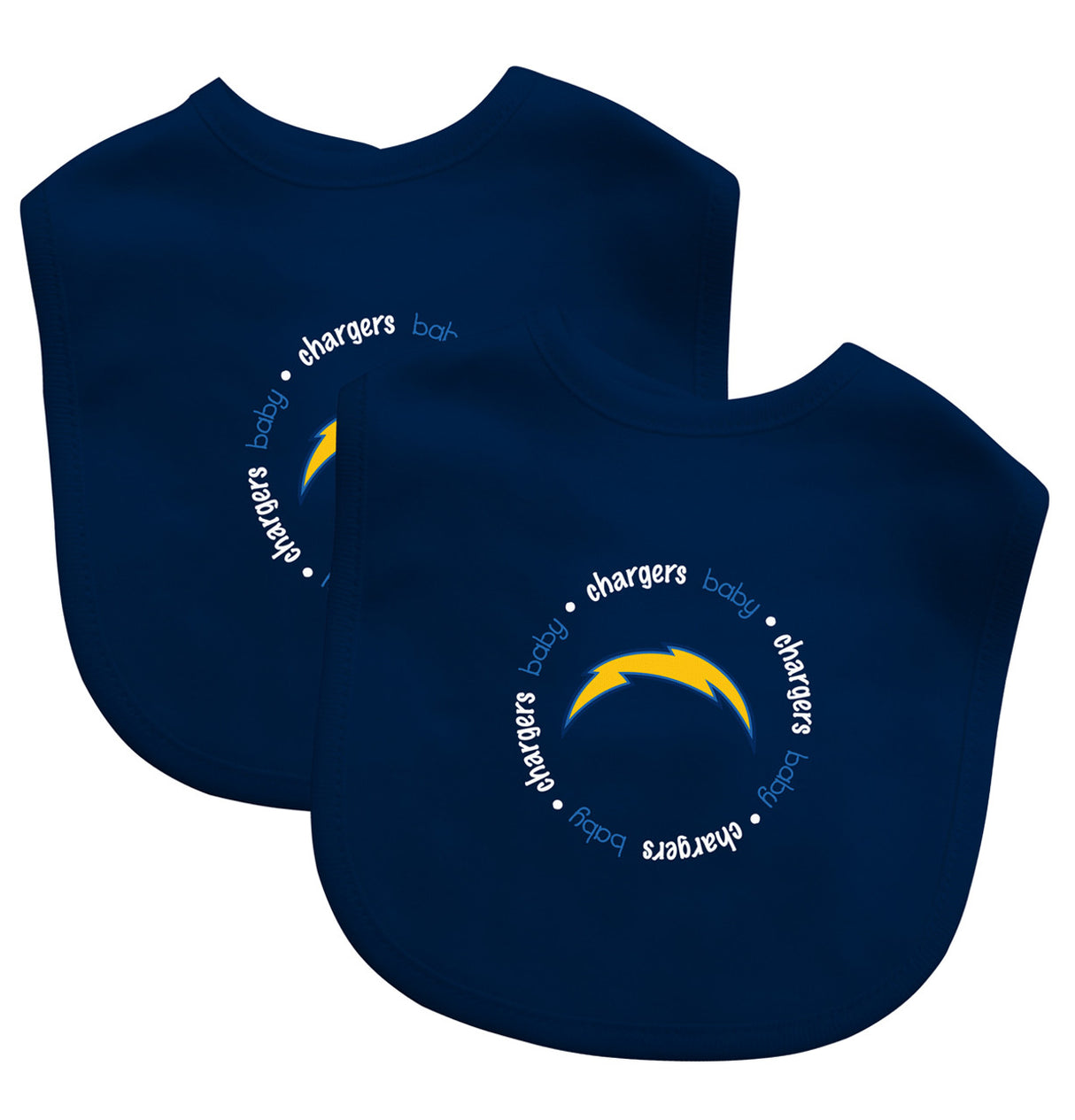 Masterpieces Puzzle Company Los Angeles Chargers 2 Pack Baby Bib Fan Gear NFL Los Angeles Chargers
