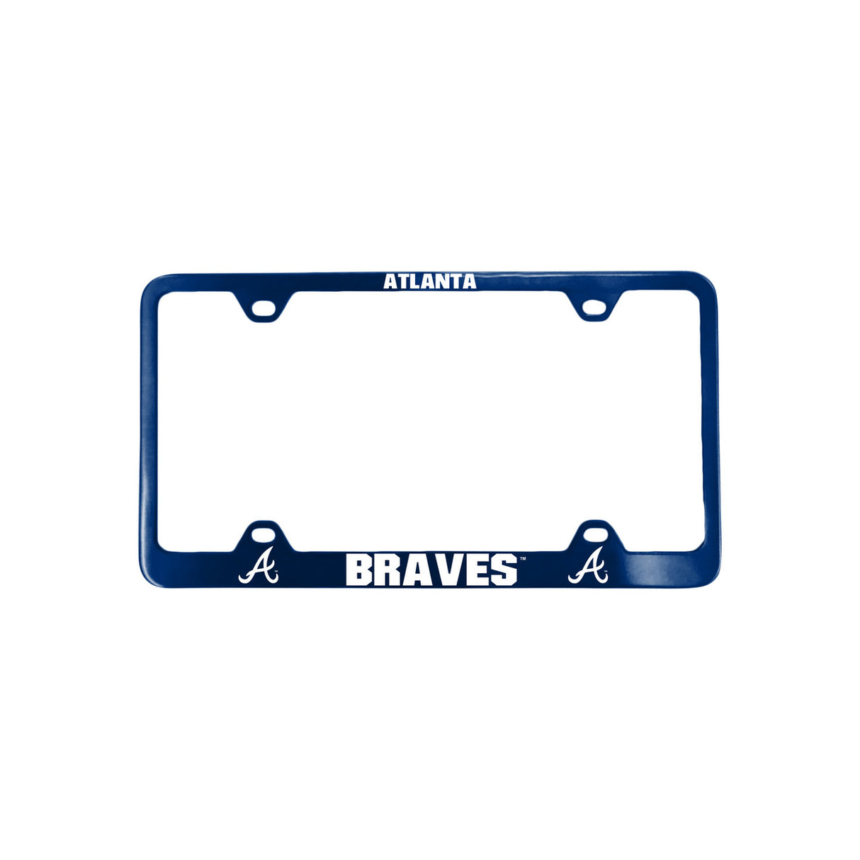 Fremont Die Altanta Braves Blue Laser Cut License Plate Frame Fan Gear MLB Atlanta Braves