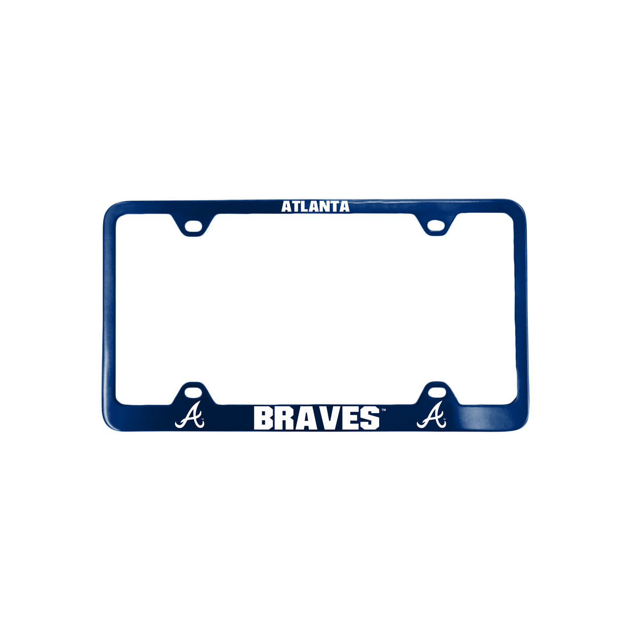Fremont Die Altanta Braves Blue Laser Cut License Plate Frame Fan Gear MLB Atlanta Braves