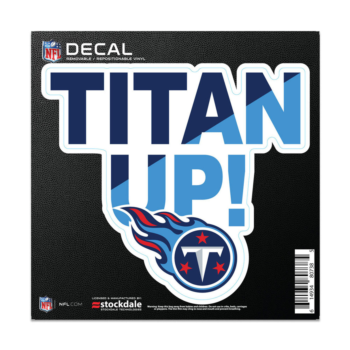 Wincraft Tennessee Titans Slogan All Surface Decal 6x6 Fan Gear NFL Tennessee Titans