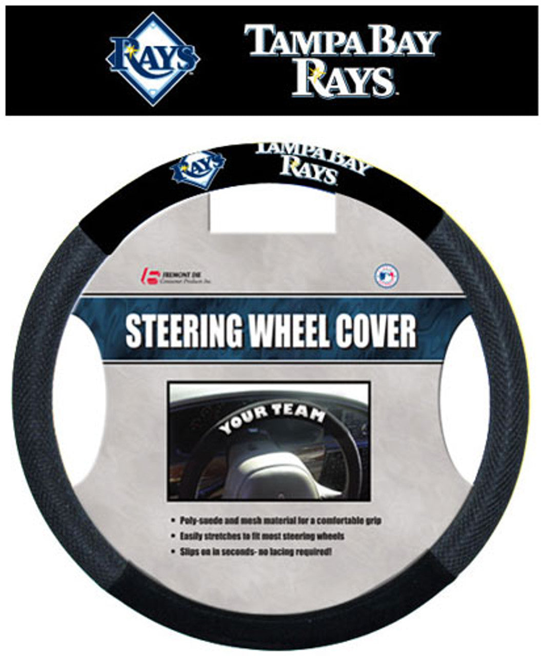 Fremont Die Tampa Bay Rays Mesh Style Steering Wheel Cover Fan Gear MLB Tampa Bay Rays