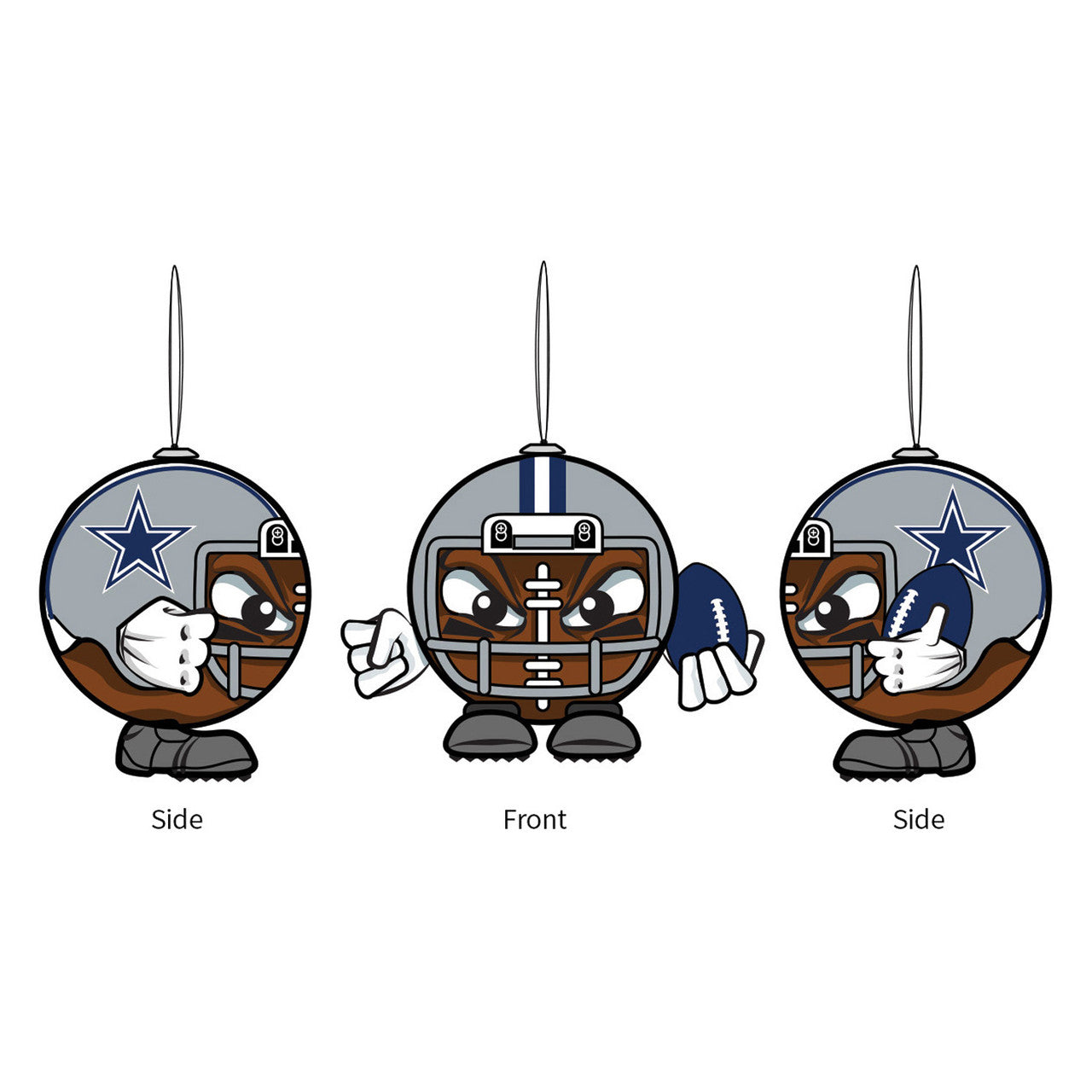 Evergreen Enterprises Dallas Cowboys Ball Head Ornament Fan Gear NFL Dallas Cowboys