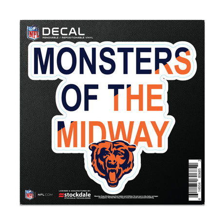 Wincraft Chicago Bears All Surface Slogan Decal 6x6 Fan Gear NFL Chicago Bears
