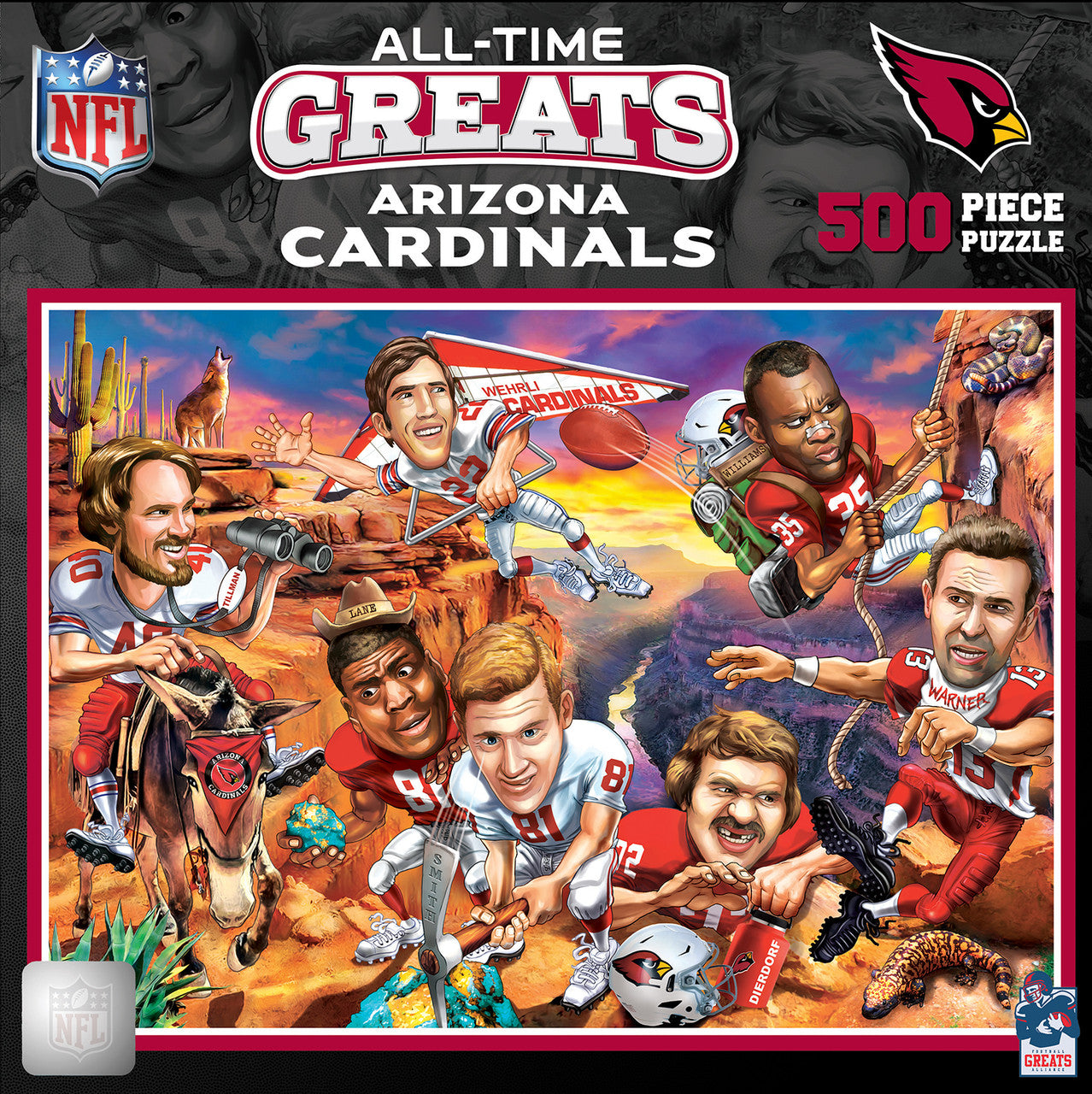 Masterpieces Puzzle Company Arizona Cardinals All-Time Greats 500 Piece Puzzle Fan Gear NFL Arizona Cardinals