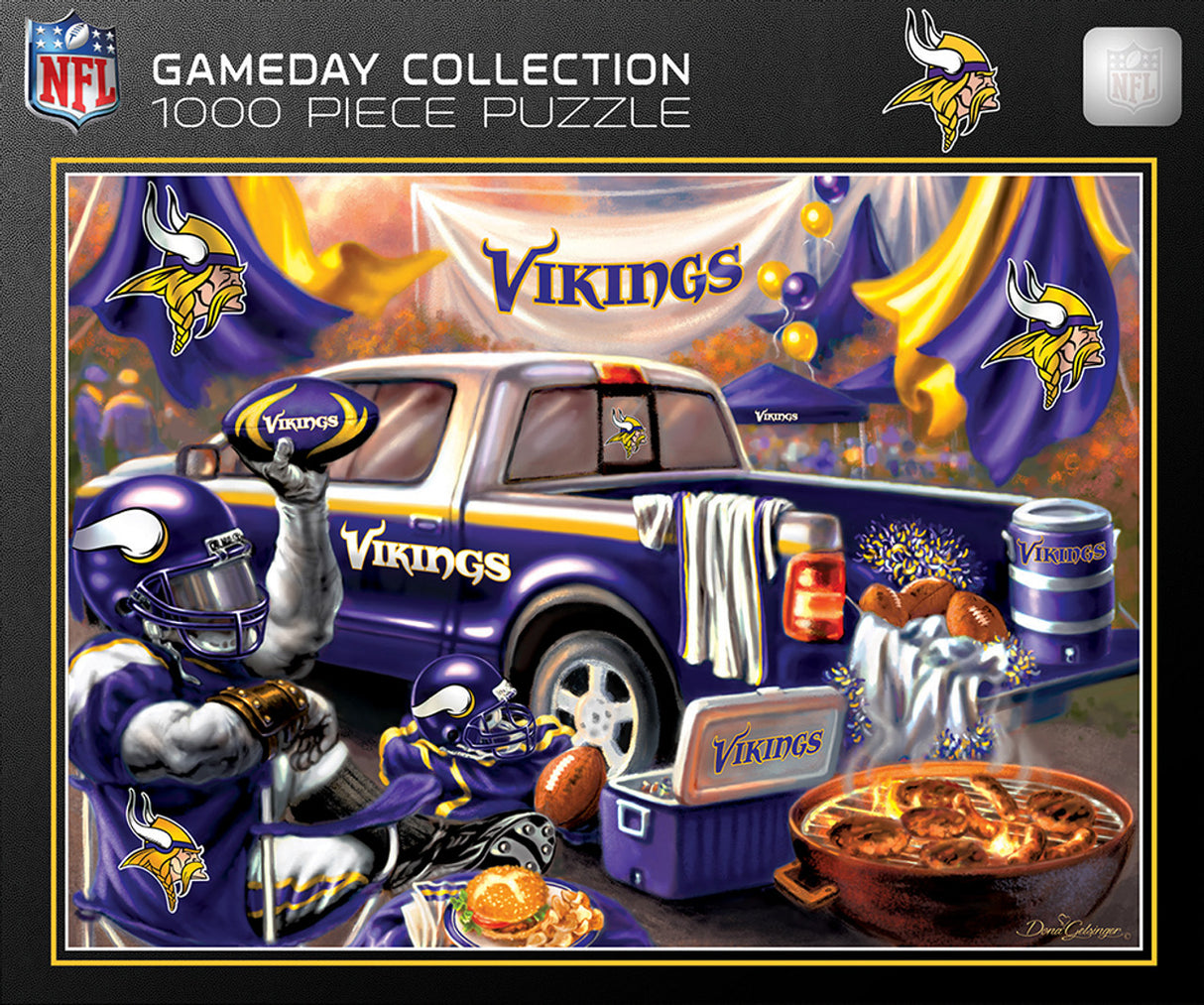 Masterpieces Puzzle Company Minnesota Vikings Gameday Design 1000 Piece Puzzle Fan Gear NFL Minnesota Vikings