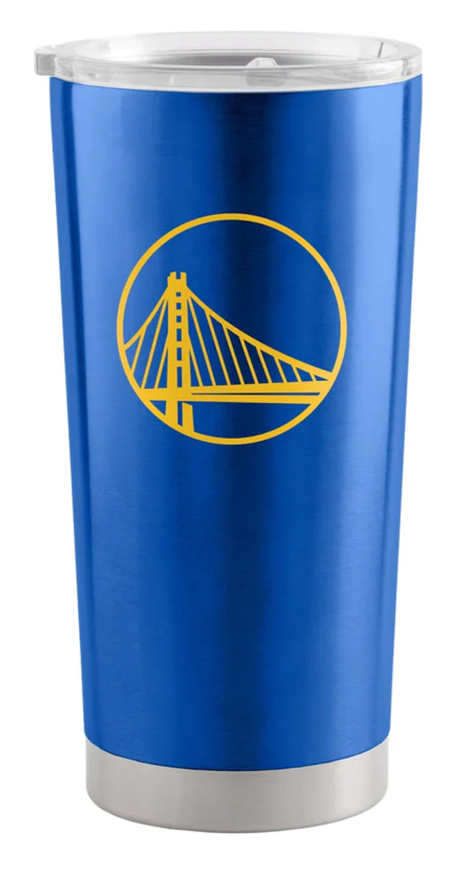 Logo Brands Golden State Warriors 20oz Stainless Steel Travel Tumbler Fan Gear NBA Golden State Warriors