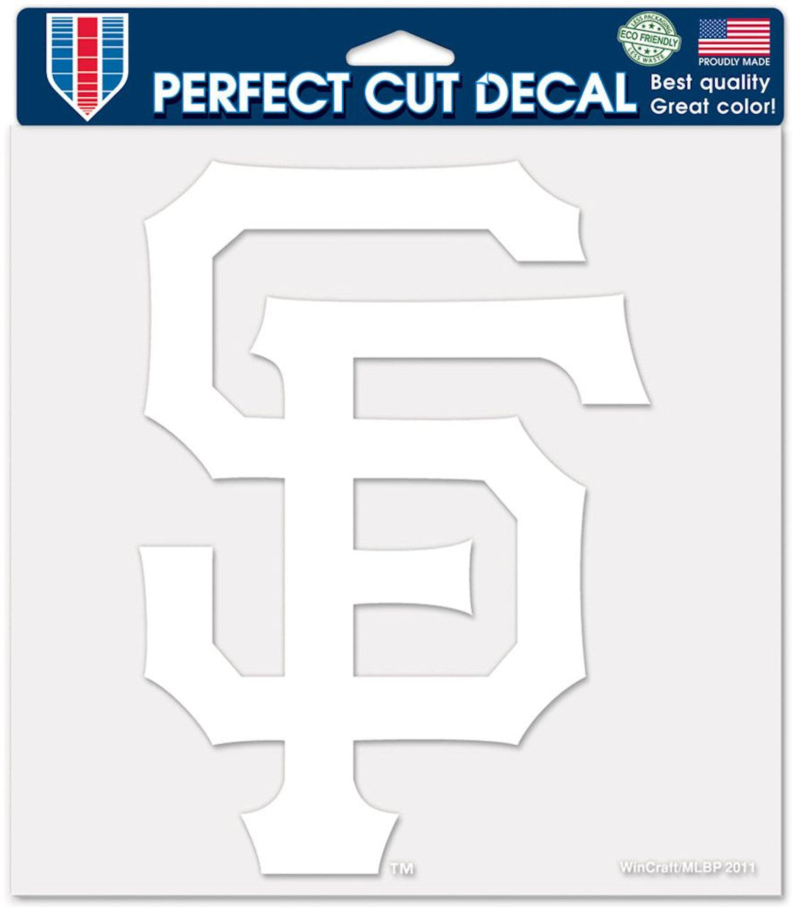Wincraft San Francisco Giants White Die Cut Decal 8x8 Fan Gear MLB San Francisco Giants