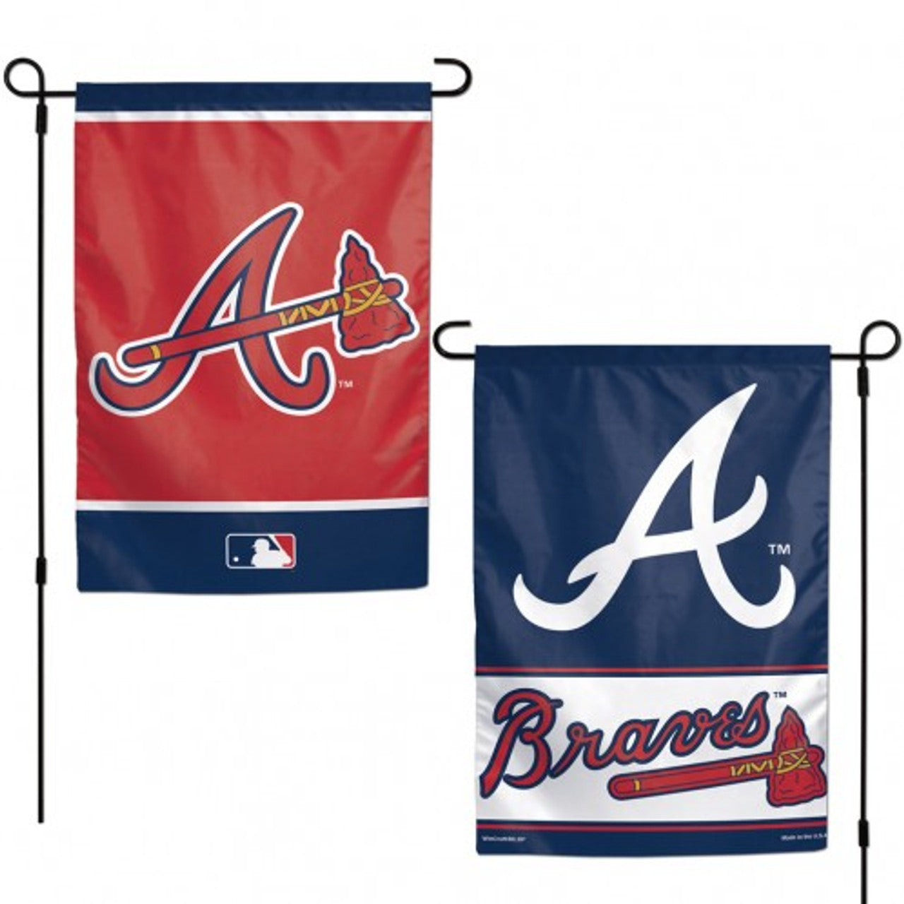 Wincraft Atlanta Braves 2 Sided Garden Style Flag 12x18 Fan Gear MLB Atlanta Braves
