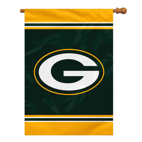 Fremont Die Green Bay Packers 1-Sided House Flag 28x40 Fan Gear NFL Green Bay Packers