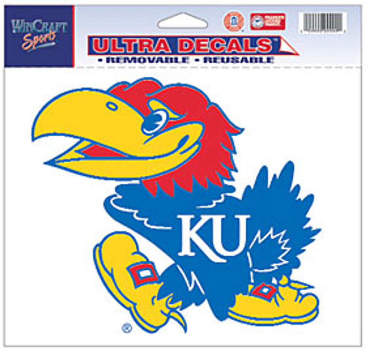 Wincraft Kansas Jayhawks Color Ultra Decal 5x6 Fan Gear NCAA Kansas Jayhawks